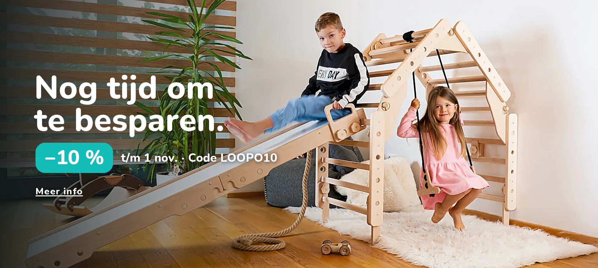 Nog tijd om te besparen. −10 % t/m 1 nov. · Code LOOPO10